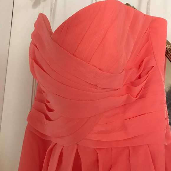 NWOT David’s Bridal Short Crinkle Chiffon Dress - Picture 2 of 5